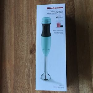 NWOT KitchenAid hand mixer, “ice blue” Color